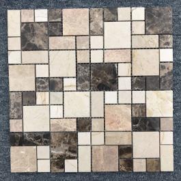 Grey-Brown-Marble-Mosaic-Floor-Carpet-Tile  - 副本