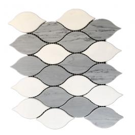 Leaf-marble-mosaic-tile-Marble-leaf-shape - 副本