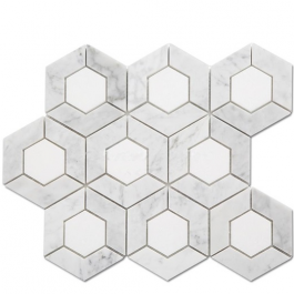 White-natural-marble-mosaic 