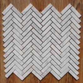 White-Waterjet-Polished-Chevron-Natural-Marble-Mosaic  - 副本