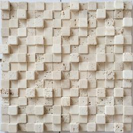 3D light travertine marble mosaic - 副本