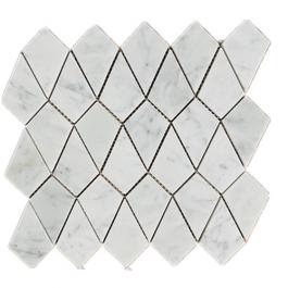 bianco carrara New design diamond marble mosaic 