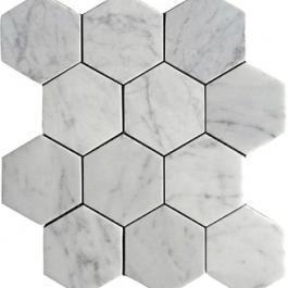 Bianco carrara 100mm hexagon mosaic - 副本