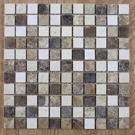 Mixed-Color-Emperador-Dark-Square-Mosaic - 副本