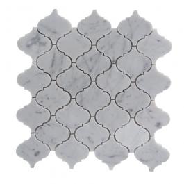 Bianco carrara mosaic-pattern-lantern-water-jet